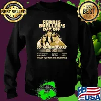 Ferris Bueller’s Day Off 35th Anniversary 1986 2021 Thank You For The Memories Signature Shirt Sweater