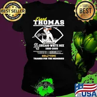 Frank Thomas Chicago White Sox 1990 2005 Hall Of Fame Thanks For The Memories Signature Shirt Ladies tee