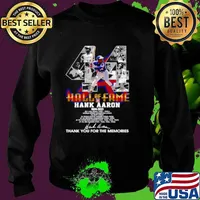 Hall Of Fame Hank Aaron 1934 2021 Signature Thanks For The Memories Sweater