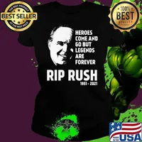 Heroes Come And Go But Legends Are Forever Rip Rush 1951 2021 Shirt Ladies tee