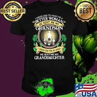I Asked God To Make Me A Better Woman He Sent Me My Grandson He Sent Me My Granddaughter Patricks Day Shirt