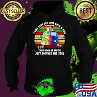 I Like That Old Time Rock N Roll That Kind Of Music Just Soothes The Soul Hippie Bus Snoopy Vintage Shirt Hoodie