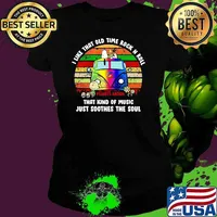 I Like That Old Time Rock N Roll That Kind Of Music Just Soothes The Soul Hippie Bus Snoopy Vintage Shirt Ladies tee