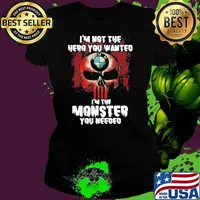 I’m Not The Hero You Wanted I’m The Monster You Needed Punisher With Bmw Motorrad Logo Shirt Ladies tee