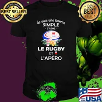 Je Suis Une Femme Simple Le Rugby Et L’apero Wine Flower Shirt