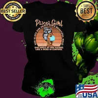 Pisces Girl She Always She Prays She's Beautiful Bold She Smile At Her Haters Like A Boss In Control Vintage Shirt Ladies tee