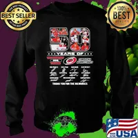 Pro 50 Years Of Carolina Hurricanes The Greatest NHL Teams Thank You For The Memories Signatures Shirt Sweater