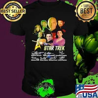 Star Trek Patrick Stewart Gates McFadden Jonathan Frakes Signatures Shirt