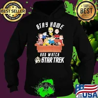 Stay Home And Watch Star Trek Wear Mask Corona Virus Shirt Hoodie
