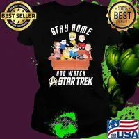 Stay Home And Watch Star Trek Wear Mask Corona Virus Shirt Ladies tee