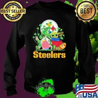Steelers Football Baby Yoda Vs Gnome Happy Easters And St Patricks Day Shirt Sweater