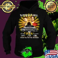 Supernatural Movie 2005 2021 Ackles Collins Padalecki Signatures Thanks For The Memories Hoodie