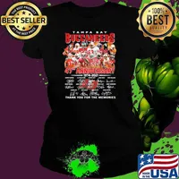 Tampa Bay Buccaneers 47th Anniversary 1974 2021 Thank You For The Memories Signature Shirt Ladies tee