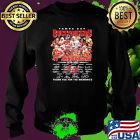 Tampa Bay Buccaneers 47th Anniversary 1974 2021 Thank You For The Memories Signature Shirt Sweater