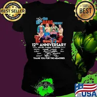 The Big Bang Theory 12th Anniversary 2007 2019 Signatures Thank You For The Memories Shirt Ladies tee