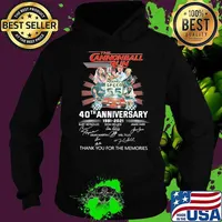The Cannonball Run 40th Anniversary 1981 2021 Thank You For The Memories Signatures Shirt Hoodie