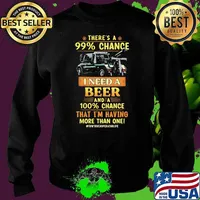 There’s a 99 percent chance I need a beer and a 100 percent that I’m having more than one Sweater