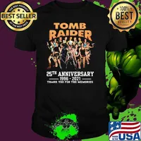 Tomb Raider 25th Anniversary 1996 2021 Thank You For The Memories Shirt
