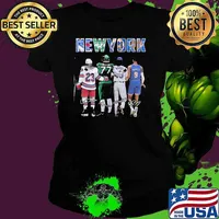 Top New York City New York Yankees New York Jets New York Knicks Becton Barrett Signatures Shirt Ladies tee