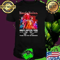 Wanda Vision January 15 March 5 2021 09 Episodes Signatures Thank You For The Memories Shirt