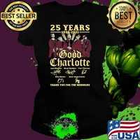 25 Years 1996 2021 Good Charlotte Thank You For The Memories Signature Shirt Ladies tee