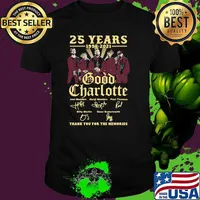 25 Years 1996 2021 Good Charlotte Thank You For The Memories Signature Shirt