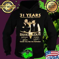 31 Years 1990 2021 Brooks And Dunn Thank You For The Memories Signature Shirt Hoodie
