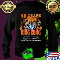 88 Years 1933 2021 King Kong Thank You For The Memories Signature Shirt Sweater