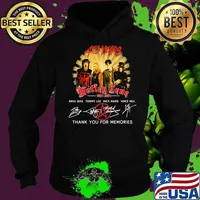 40 Years Motley Crue 1981 2021 Thank You For The Memories Signature Shirt Hoodie