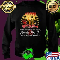 40 Years Motley Crue 1981 2021 Thank You For The Memories Signature Shirt Sweater