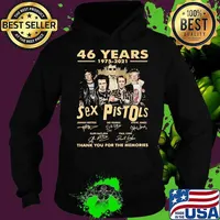46 Years 1975 2021 Sex Pistols Thank You For The Memories Signature Shirt Hoodie