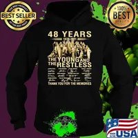 48 Years 1973 2021 The Young And The Restless Thank You For The Memories Signature Shirt Hoodie