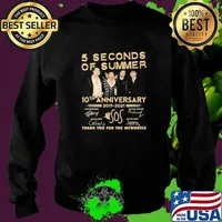5 seconds of summer 10 th anniversary 2011 2021 thank you for the memories Sweater