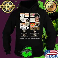 53 Years Of 1968 2021 Led Zeppelin Thank You For The Memories Signature Shirt Hoodie