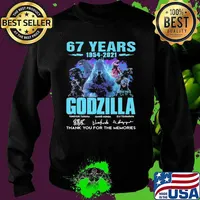 67 Years 1954 2021 Godzilla Thank You For The Memories Signature Shirt Sweater