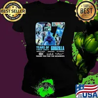 67 years 1954 2021 godzilla tomoyuki tanaka ishiro honda eiji tsubaraya thank you for the memories Ladies tee