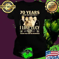70 Years 1951 2021 I Love Lucy Thank You For The Memories Signature Shirt Ladies tee