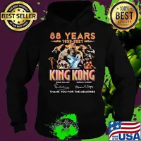 88 Years 1933 2021 King Kong Thank You For The Memories Signature Shirt Hoodie