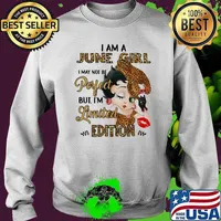 I Am A June Girl I May Not Be Perfect But I'm Limited Edition Lepoard Girl Sweater