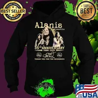Alanis Morissette 35th Anniversary 1986 2021 Thank You For The Memories Signature Shirt Hoodie