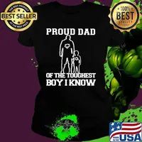 Autism Proud Dad of the Toughest Boy I know 2021 Ladies tee