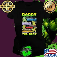 Daddy You Are As Brave As Leonardo As Smart As Dona Tello As Strong As Raphanel As Funny As Michelangelo You Are The Best Ninja Shirt Ladies tee