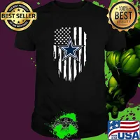 Dallas Fan Football Love CowBoys Best Father's Day American Flag Shirt