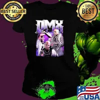 Dmx È Buio E L'inferno È Caldo Ruff Ryders Inno Premium Graphic T-Shirt In Black & Red Retrò Vintage Vintage Old School 90's Hip Hop Rap Shirt Ladies tee