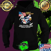 Fast Freddie 250cc And 500cc World Chamoion Freddie Spencer Honda Logo American Flag Shirt Hoodie