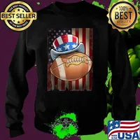 Football 4th of July Funny Men Women Gift Shirt Sweater