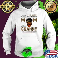 God Gifted Me Two Titles Mom And Granny And I Rock THem Both Black Girl Lepoard Shirt Hoodie