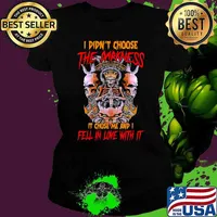 I didn't choose the darkness it chose me and I fell in love with it skulls Ladies tee