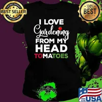 I Love Gardening From My Head Tomatoes Shirt Ladies tee