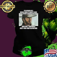 Im Afraid Of A World Ran By Adults Who Were Never Spanked As Kids Clint Eastwood Shirt Ladies tee